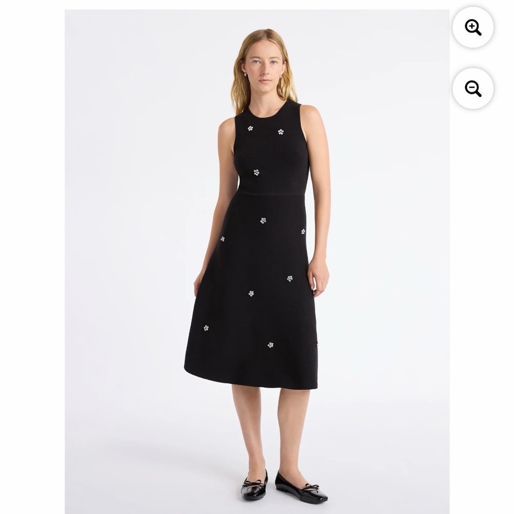 Free Assembly Women's Beaded Sleeveless Midi Sweater Dress, Size L